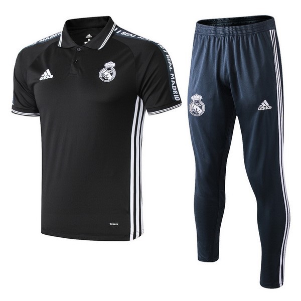 Polo Conjunto Completo Real Madrid 2019 2020 Negro